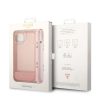 iPhone 14 Guess PC/TPU Camera Outline Translucent tok karpánttal róz-3666339064280 3 kép