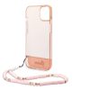 iPhone 14 Guess PC/TPU Camera Outline Translucent tok karpánttal róz-3666339064280 4 kép