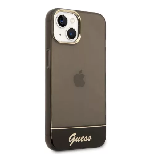 iPhone 14 Guess PC/TPU Camera Outline Translucent tok fekete (GUHCP14S-3666339088224 2 kép