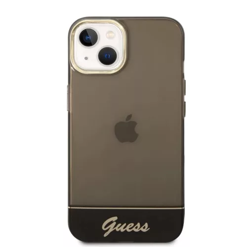iPhone 14 Guess PC/TPU Camera Outline Translucent tok fekete (GUHCP14S-3666339088224 5 kép