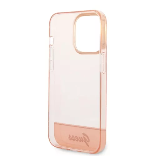 iPhone 14 Pro Max Guess PC/TPU Camera Outline Translucent tok rózsasz-3666339088378 2 kép