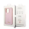 iPhone 14 Pro Max Guess PC/TPU Glitter Flakes Metal Logo tok rózsasz�-3666339065072 2 kép