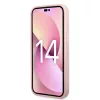 iPhone 14 Pro Max Guess PC/TPU Glitter Flakes Metal Logo tok rózsasz�-3666339065072 3 kép