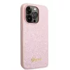iPhone 14 Pro Max Guess PC/TPU Glitter Flakes Metal Logo tok rózsasz�-3666339065072 4 kép