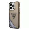 iPhone 14 Pro Max Guess PC/TPU Liquid Glitter Triangle Logo tok fekete-3666339064679 2 kép