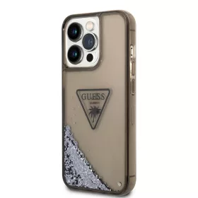 iPhone 14 Pro Max Guess PC/TPU Liquid Glitter Triangle Logo tok fekete-3666339064679 2 kép