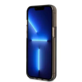iPhone 14 Pro Max Guess PC/TPU Liquid Glitter Triangle Logo tok fekete-3666339064679 1 kép