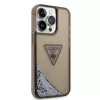 iPhone 14 Pro Max Guess PC/TPU Liquid Glitter Triangle Logo tok fekete-3666339064679 6 kép