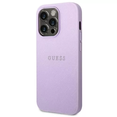 iPhone 14 Pro Max Guess PU Leather Saffiano tok lila (GUHCP14XPSASBPU)-3666339088651 5 kép