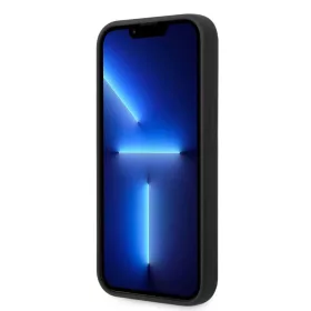 iPhone 14 Pro Max Guess Liquid Silicone Metal Logo tok fekete (GUHCP14-3666339064914 1 kép