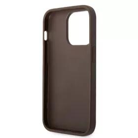iPhone 15 Pro Guess PU 4G Metal Logo tok barna (GUHCP15L4GMGBR)-3666339171520 2 kép