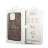 iPhone 15 Pro Guess PU 4G Metal Logo tok barna (GUHCP15L4GMGBR)-3666339171520 5 kép