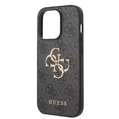 iPhone 15 Pro Guess PU 4G Metal Logo tok szürke (GUHCP15L4GMGGR)-3666339171568 7 kép