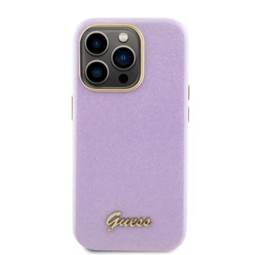 iPhone 15 Pro Guess PU Glitter Full Wrapped tok lila (GUHCP15LPGMCSL)-3666339155360 6 kép