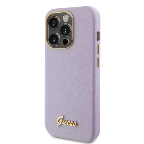 iPhone 15 Pro Guess PU Glitter Full Wrapped tok lila (GUHCP15LPGMCSL)-3666339155360 7 kép
