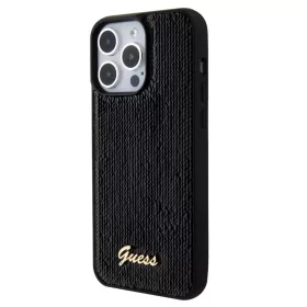 iPhone 15 Pro Guess Sequin Script Logo tok fekete (GUHCP15LPSFDGSK)-3666339172893 1 kép