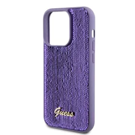 iPhone 15 Pro Guess Sequin Script Logo tok lila (GUHCP15LPSFDGSU)-3666339176242 1 kép