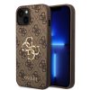 iPhone 15 Guess PU 4G Metal Logo telefontok barna (GUHCP15S4GMGBR)
