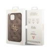 iPhone 15 Guess PU 4G Metal Logo telefontok barna (GUHCP15S4GMGBR)-3666339171506 5 kép