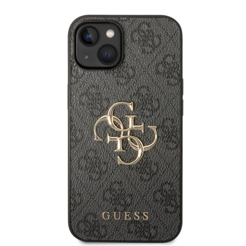 iPhone 15 Guess PU 4G Metal Logo tok szürke (GUHCP15S4GMGGR)-3666339171544 3 kép