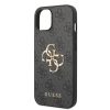 iPhone 15 Guess PU 4G Metal Logo tok szürke (GUHCP15S4GMGGR)-3666339171544 5 kép
