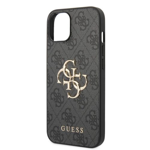 iPhone 15 Guess PU 4G Metal Logo tok szürke (GUHCP15S4GMGGR)-3666339171544 5 kép