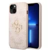 iPhone 15 Guess PU 4G Metal Logo telefontok rózsaszín (GUHCP15S4GMGPI)