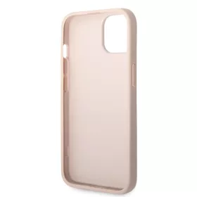 iPhone 15 Guess PU 4G Metal Logo telefontok rózsaszín (GUHCP15S4GMGP-3666339171582 2 kép