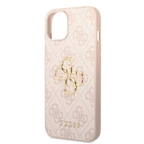 iPhone 15 Guess PU 4G Metal Logo telefontok rózsaszín (GUHCP15S4GMGP-3666339171582 6 kép