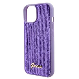 iPhone 15 Guess Sequin Script Logo tok lila (GUHCP15SPSFDGSU)-3666339176228 2 kép