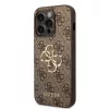 iPhone 15 Pro Max Guess PU 4G Metal Logo tok, telefontok barna (GUHCP1-3666339171537 6 kép
