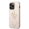 iPhone 15 Pro Max Guess PU 4G Metal Logo tok, telefontok rózsaszín (-3666339171612 2 kép