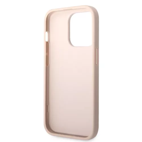 iPhone 15 Pro Max Guess PU 4G Metal Logo tok, telefontok rózsaszín (-3666339171612 3 kép