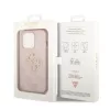 iPhone 15 Pro Max Guess PU 4G Metal Logo tok, telefontok rózsaszín (-3666339171612 5 kép