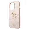 iPhone 15 Pro Max Guess PU 4G Metal Logo tok, telefontok rózsaszín (-3666339171612 6 kép