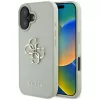  iPhone 16 6,1"-hoz Zöld Guess Keménytok PU Grained Nagy 4G és Klasszikus Logó Tok