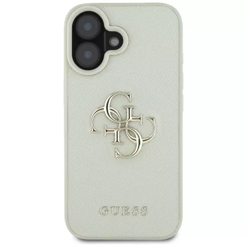  iPhone 16 6,1"-hoz Zöld Guess Keménytok PU Grained Nagy 4G és Klas-3666339424978 3 kép