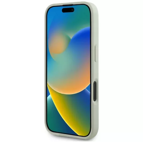  iPhone 16 6,1"-hoz Zöld Guess Keménytok PU Grained Nagy 4G és Klas-3666339424978 5 kép