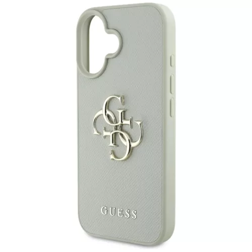  iPhone 16 6,1"-hoz Zöld Guess Keménytok PU Grained Nagy 4G és Klas-3666339424978 6 kép