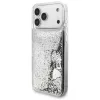 iPhone 17 Pro Guess Folyékony Csillogó Amulett Tok Ezüst-3666339553449 2 kép