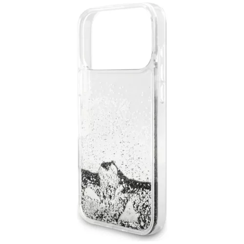 iPhone 17 Pro Guess Folyékony Csillogó Amulett Tok Ezüst-3666339553449 6 kép