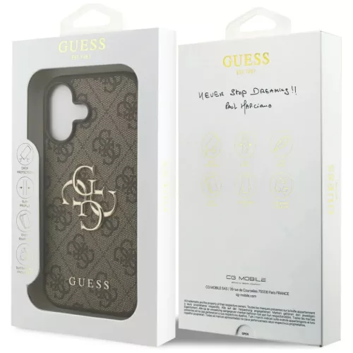 iPhone 17 tok Guess 4G Big Logo - barna tok-3666339491529 8 kép