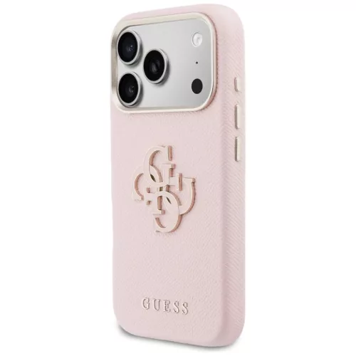 iPhone 17 Pro pink Guess FW Resin Logo tok-3666339584467 2 kép