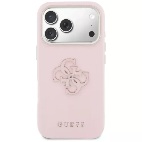 iPhone 17 Pro pink Guess FW Resin Logo tok-3666339584467 3 kép