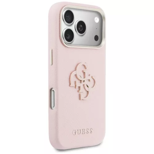 iPhone 17 Pro pink Guess FW Resin Logo tok-3666339584467 4 kép