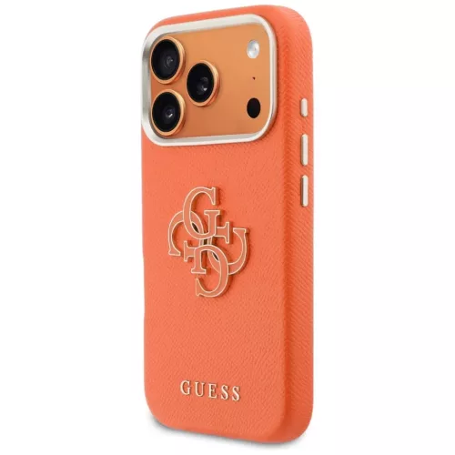 iPhone 17 Pro Max Guess FW Resin Logo narancssárga tok-3666339584634 2 kép