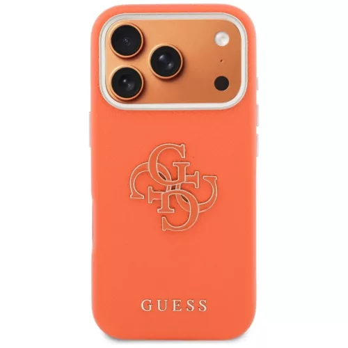 iPhone 17 Pro Max Guess FW Resin Logo narancssárga tok-3666339584634 3 kép