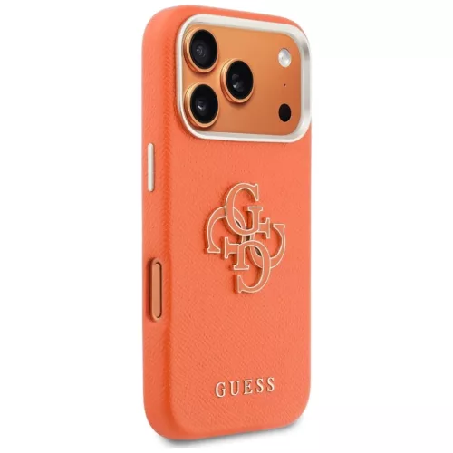 iPhone 17 Pro Max Guess FW Resin Logo narancssárga tok-3666339584634 4 kép