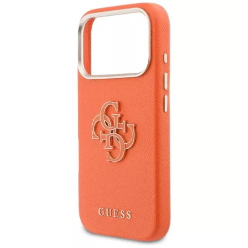 iPhone 17 Pro Max Guess FW Resin Logo narancssárga tok-3666339584634 6 kép