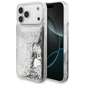 iPhone 17 Pro Max Guess Liq. Glitter Charms Ezüst tok